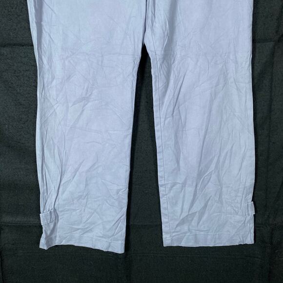 Ann Taylor Womens Pants Purple Tall Khakis Straight Leg Stretch 10L - Picture 3 of 12